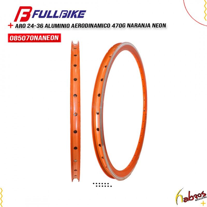(085070NANEON) ARO 24-36 FULLBIKE ALUMINIO AERO 470G NARANJA NEON10