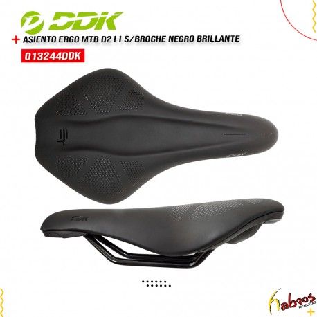 (013244DDK) ASIENTO ERGO MTB D211SIN BROCHE NEGRO BRILLANTE