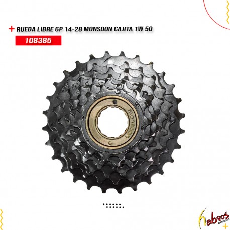 (108385) RUEDA LIBRE 6P 14-28 MONSOON CAJITA TW50