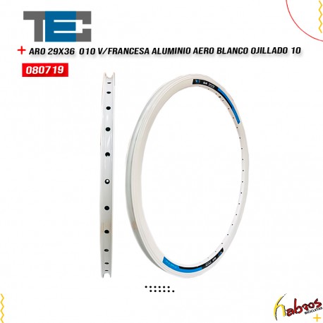 (080719) ARO 29-36 TEC ALUMINIO VALVULA FRANCESA AERO 010 OJILLO BLANCO