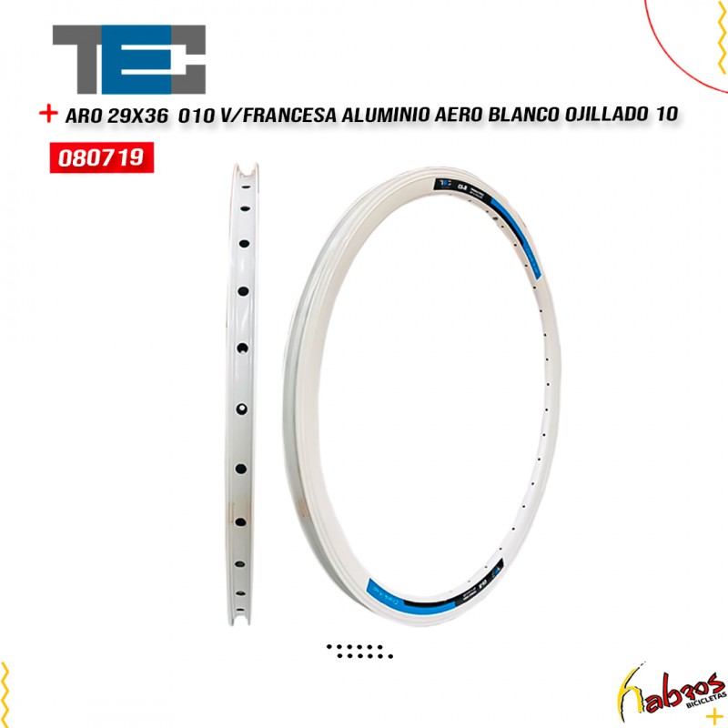 (080719) ARO 29-36 TEC ALUMINIO VALVULA FRANCESA AERO 010 OJILLO BLANCO