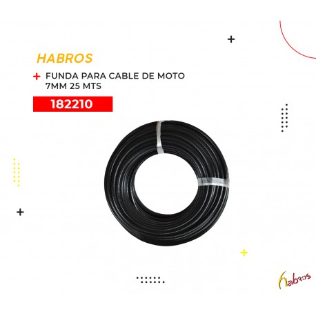 (182210) FUNDA PARA CABLE D MOTO 7MM 25MTSx rollo