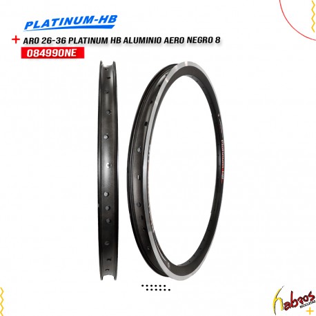 (084990NE) ARO 26X36HX14G ALUMINIO AERODINAMICO D/PARED NEGRO PLATINUM-HB5