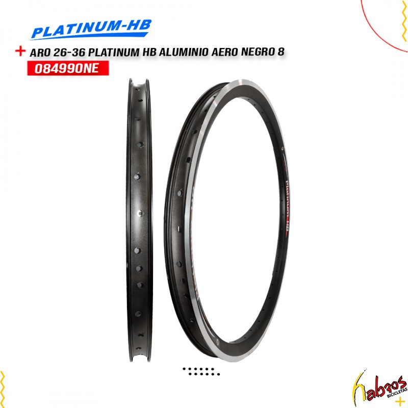 (084990NE) ARO 26X36HX14G ALUMINIO AERODINAMICO D/PARED NEGRO PLATINUM-HB5