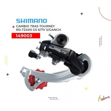 (149003) CAMBIO TRASERO TOURNEY RD-TZ400 G 6/7vel.  S/OREJA SHIMANO