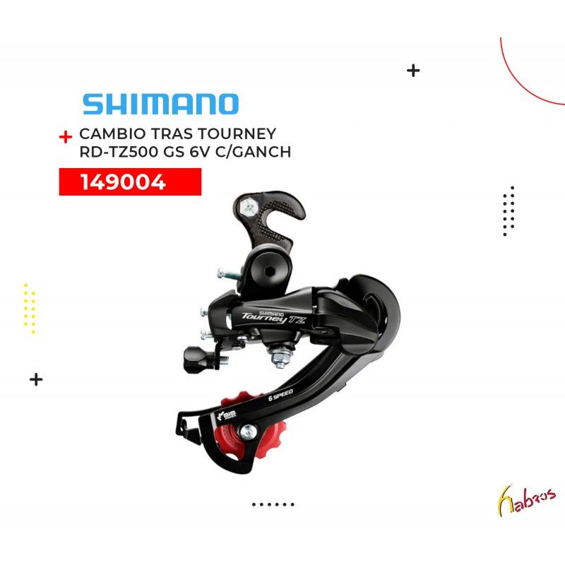 (149004) CAMBIO TRASERO TOURNEY RD-TZ500 G 6VELOCIDADES CON OREJA SHIMANO
