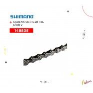 (148805) CADENA CN-HG40 TOURNEY 116 L 6/7/8 VEL. SHIMANO