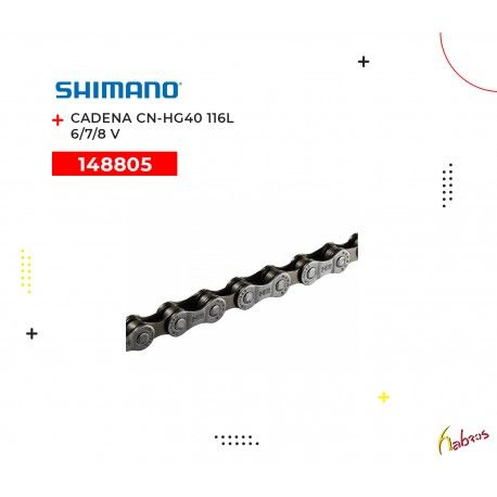 (148805) CADENA CN-HG40 TOURNEY 116 L 6/7/8 VEL. SHIMANO