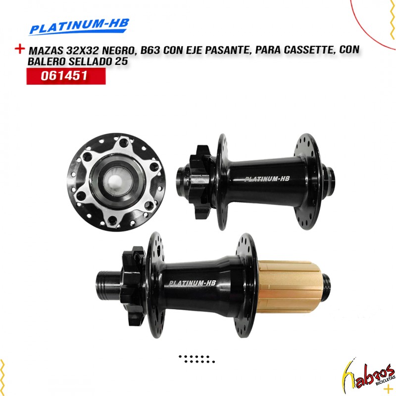 (061451) MAZAS 32X32 NEGRO, B63 CON BLOQUEO PARA CASSETTE, CON BALERO  50