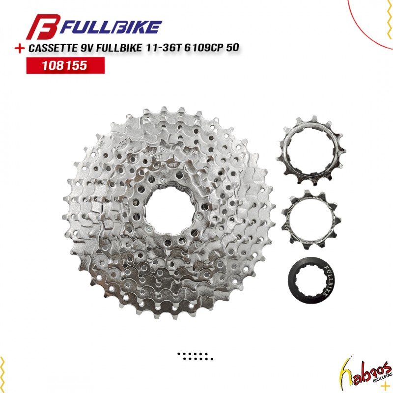 (108155) CASSETTE 9 VELOCIDADES FULLBIKE 11-36T 6109CP 50