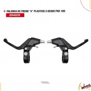 (054026) PALANCA FRENO V PLASTICO 3 DEDOS PAR 100