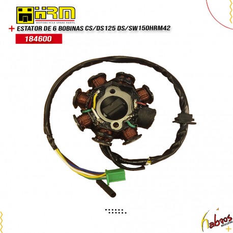 (184600) ESTATOR 6 BOBINAS CS/DS125 DS/SW150HRM20