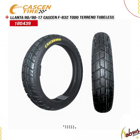 (180439) LLANTA 90/90-17 CASCEN F-832 TODO TERRENO TUBLES