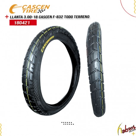 (180421) LLANTA 3.00-18 CASCEN F-832 TODO TERRENO