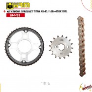 (184489)KIT CADENA /SPROCKET, TITAN15 43/16D+428X120L