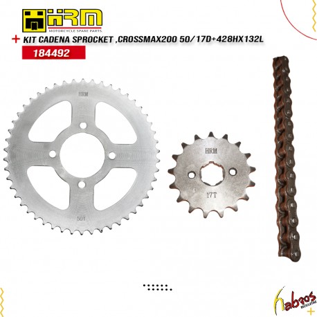 (182449) KIT CADENA/SPROCKET, CROSSMAX200 50/17D+428HX132L
