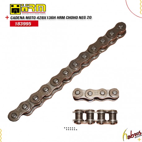 183995 (CADENA DE MOTO HRM GRIS 428X136)