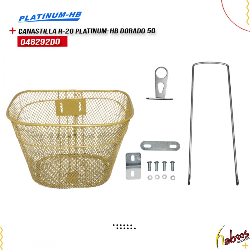 (048292DO)CANASTILLA R-20 PLATINUM-HB DORADO 50