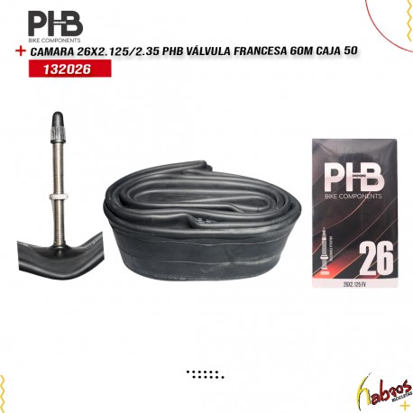 (132026)CAMARA 26X2.125/2.35 PHB VÁLVULA FRANCESA 60M CAJA 50
