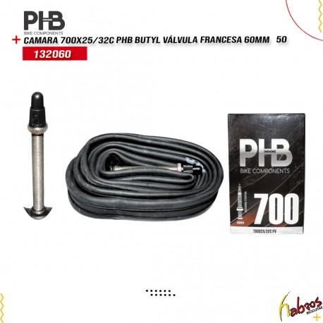 (132060)CAMARA 700X25/32C PHB BUTYL VÁLVULA FRANCESA 60MM   50