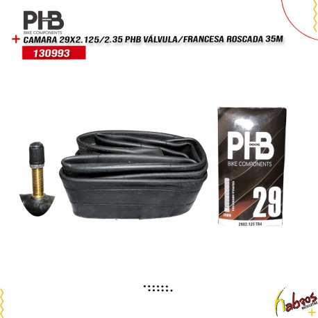 (130993)CÁMARA 29X2.125/2.35 PHB VÁLVULA FRANCESA ROSCADA 35M