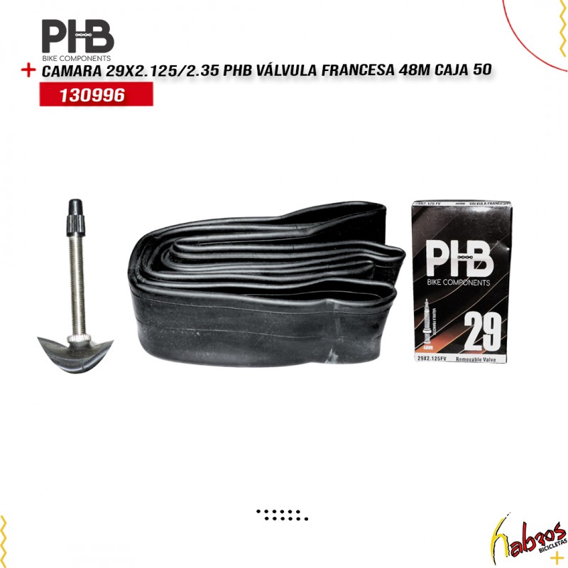 (130996)CAMARA 29X2.125/2.35 PHB VÁLVULA FRANCESA 48M CAJA 50