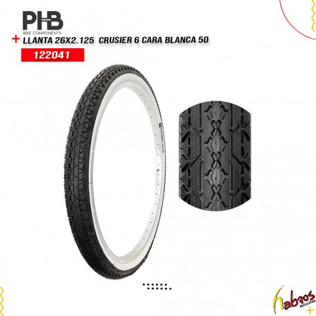 (122041) LLANTA 26X2.125 PHB CRUSIER6 CARA BLANCA 50