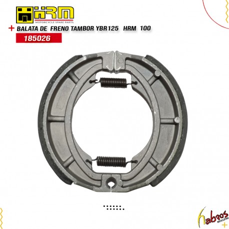 (185026)BALATA DE FRENO TAMBOR YBR125   HRM  100