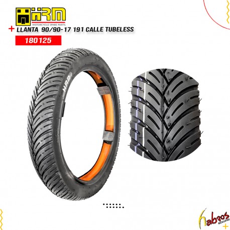 (180125)LLANTA 90/90-17 HRM 191 CALLE TUBELESS