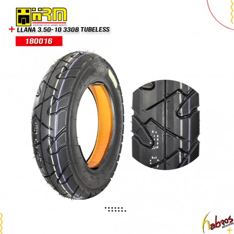 (180016)LLANTA 3.50-10 HRM 330B TUBELESS