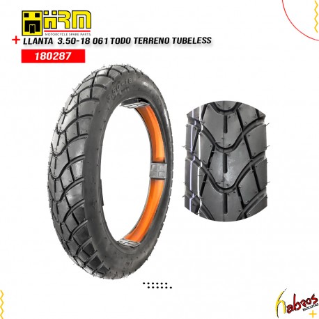(180287)LLANTA 3.50-18 HRM 061 TODO TERRENO TUBELESS