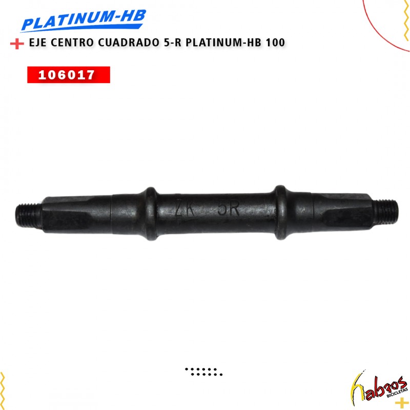 (106017) EJE CENTRO CUADRADO 5-R PLATINO-HB 100