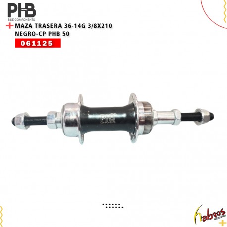 (061125) MAZA TRASERA 36-14G 3/8X210 NEGRO-CP PHB 50