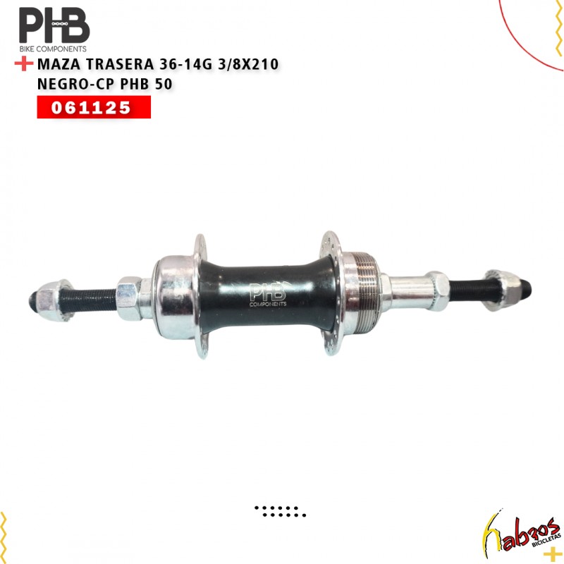 (061125) MAZA TRASERA 36-14G 3/8X210 NEGRO-CP PHB 50