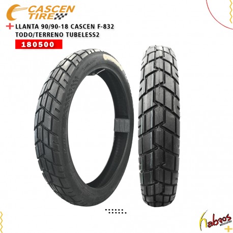 (180500) LLANTA 90/90-18 CASCEN F-832 TODO TERRENO TUBELES 2