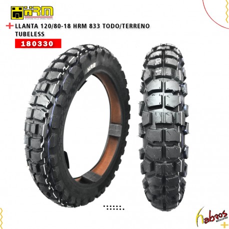(180330) LLANTA 120/80-18 HRM 833 T/TERR TUBELESS