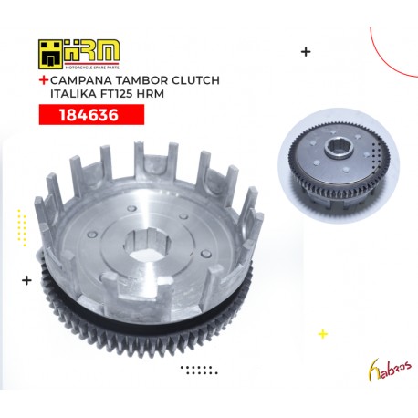 (184636) CAMPANA TAMBOR CLUTCH ITALIKA FT125 HRM