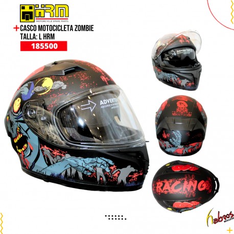 (185500) CASCO MOTOCICLETA ZOMBIE T:L HRM