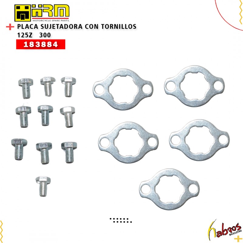 (183884) PLACA SUJETADORA CON TORILLO 125Z, HRM BOL PZ