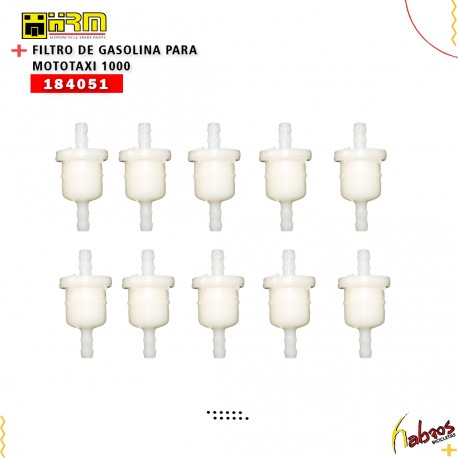 (184051) FILTRO DE GASOLINA P/MOTOTAXI CAJA 10