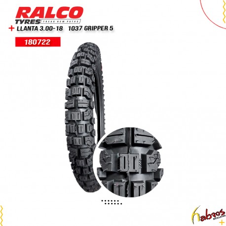 (180722) LLANTA 3.00-18 RALSON 1037 GRIPPER TT