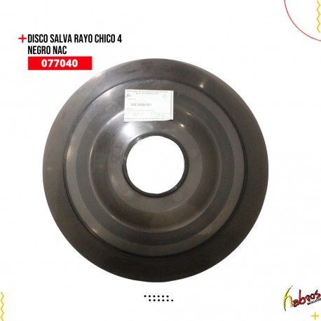 (077040) DISCO SALVA RAYO CHICO 4´´ NEGRO NAC