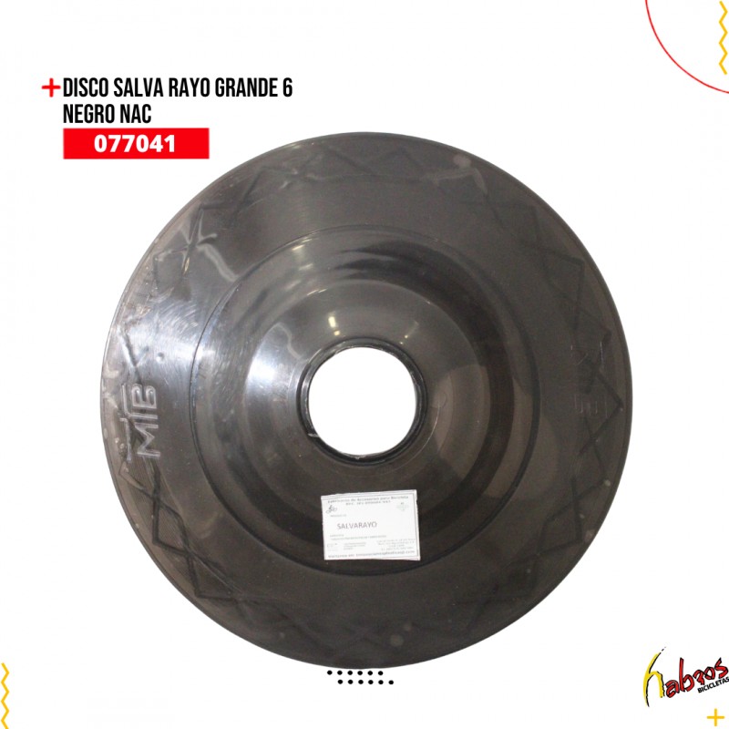 (077041) DISCO SALVA RAYO GRANDE 6´´ NEGRO NAC
