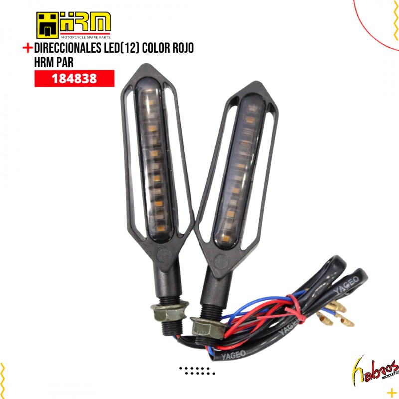(184838) DIRECCIONALES LED(12) COLOR ROJO HRM PAR