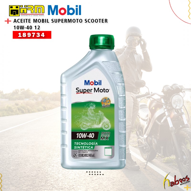 (189734) ACEITE MOBIL SUPERMOTO SCOOTER 10W-40 12