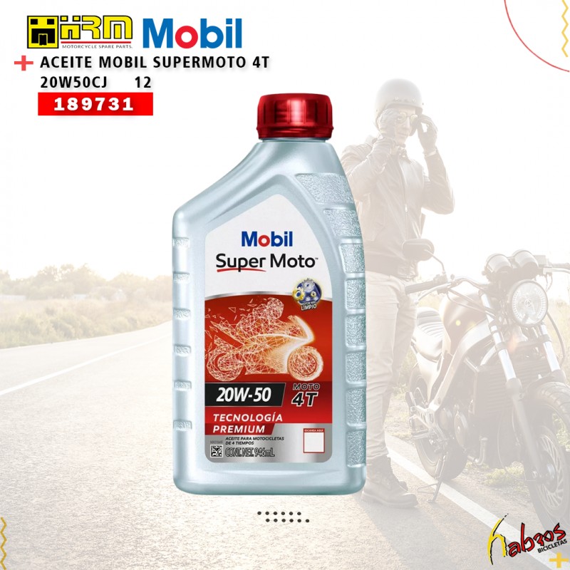 (189731) ACEITE MOBIL SUPERMOTO 4T 20W50CJ     12