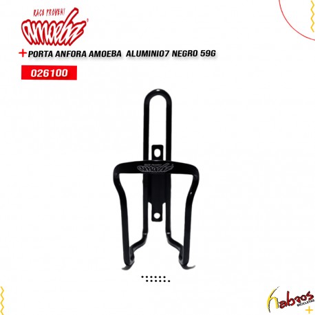 (026100) PORTA ANFORA  ALUMINIO NEGRO AMOEBA