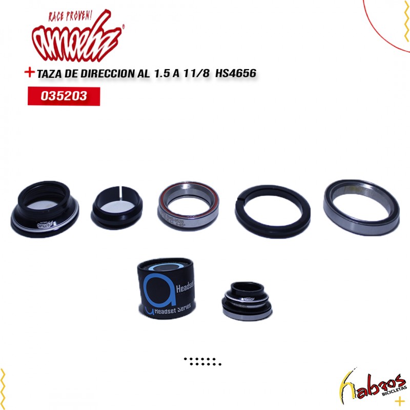 (035203) TAZA DE DIRECCION ALUMINIO 1.5 a 1 1/8 AMOEBA HS4656