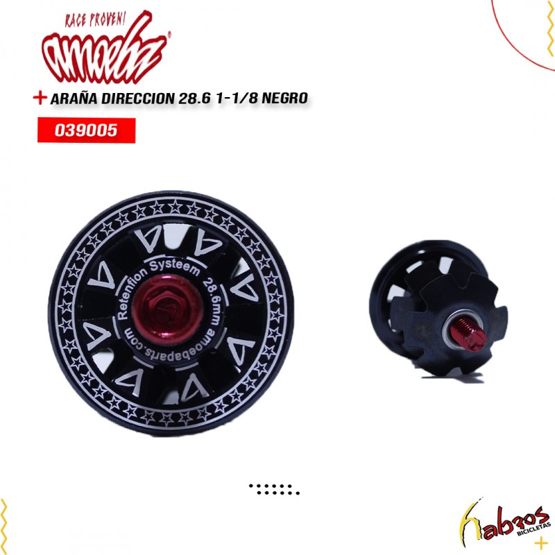 (039005) ARAÑA DE DIRECCION 28.6 1-1/8 AMOEBA NEGRO