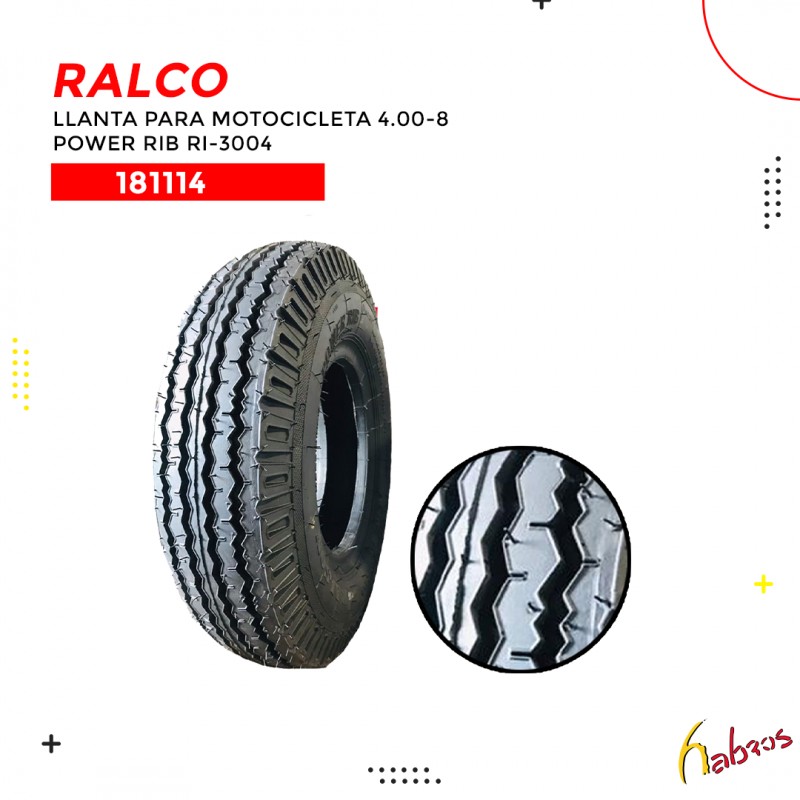 (181114) LLANTA C/CAM 4.00-8 RALCO 3004 MILER